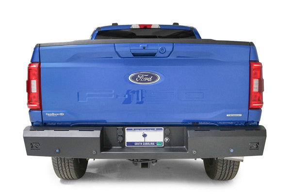 Fab Fours FF21-RT5150-1 Ford F150 2021 Red Steel Rear Bumper - BumperStock