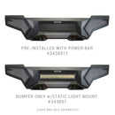 Go Rhino 34389T 2016-2022 Toyota Tacoma Element Front Bumper with Fixed Light Bar Mount - BumperStock