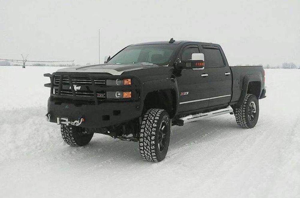 Hammerhead 600-56-0277 Chevy Silverado 2500/3500 2015-2019 Front Winch Bumper with Full Brush Guard