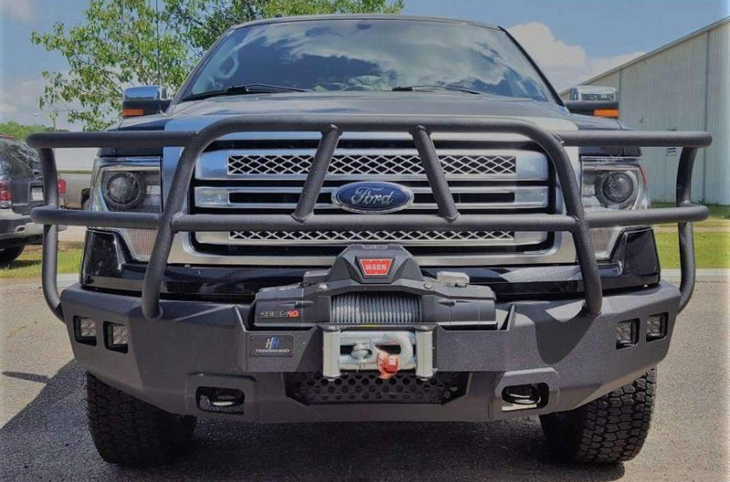 Hammerhead 600-56-0317 Ford F150 Eco-Boost 2011-2014 Front Winch Bumper with Full Brush Guard - BumperStock