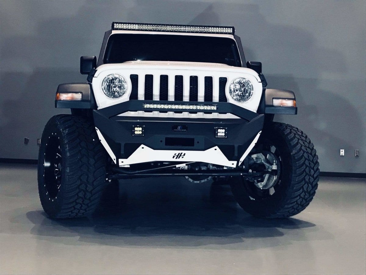 Jeep Licensed by RedRock HD Rear Bumper with LED Jeep Logo Backlight (07-18  Jeep Wrangler JK)