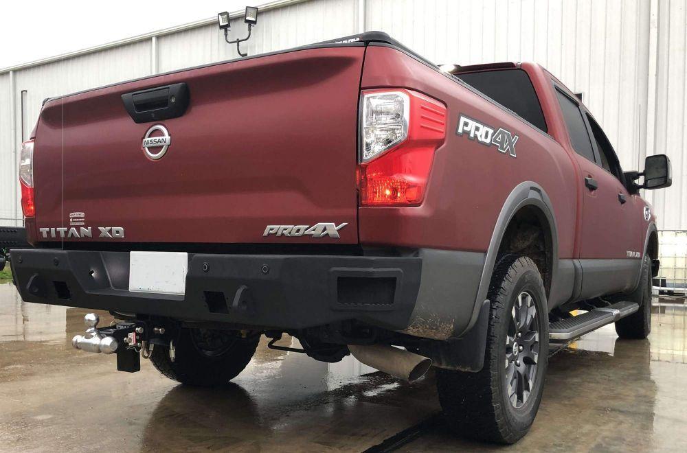 Hammerhead 600-56-0853 Nissan Titan XD 2016-2019 Rear Bumper with Sensors - BumperStock