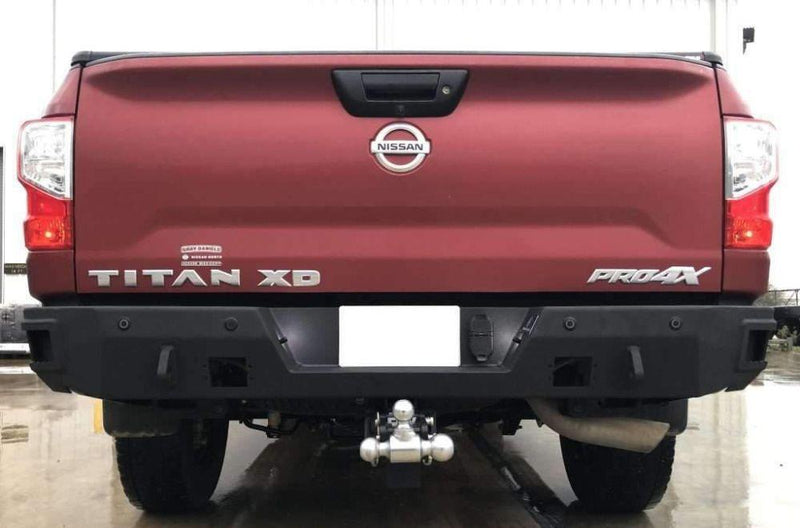 Hammerhead 600-56-0853 Nissan Titan XD 2016-2019 Rear Bumper with Sensors - BumperStock