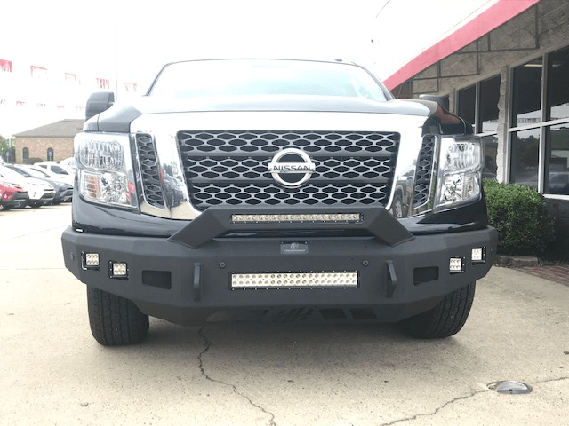 thumbnail image 2 of Nissan Patrol Y60 Heavy Duty Front Bumper – Avant Robust, Iron, Powder Coated Black 2 of 4