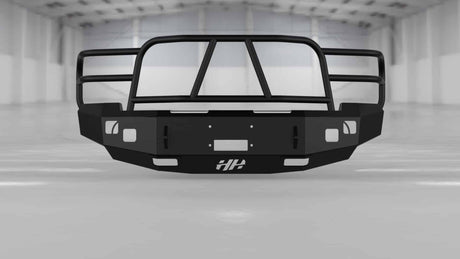Hammerhead 600-56-0051 Chevy Silverado 2500/3500 2011-2014 Front Winch Bumper with Full Brush Guard - BumperStock