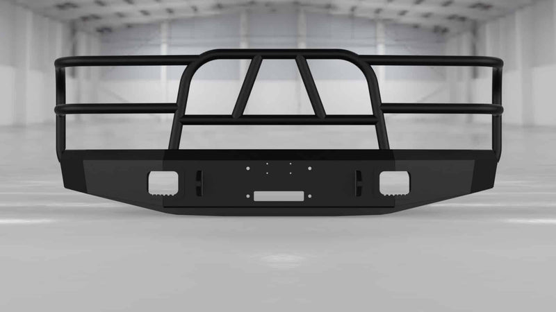 Hammerhead 600-56-0067 Ford Bronco 1992-1996 X-Series Front Winch Bumper Full Brushguard - BumperStock