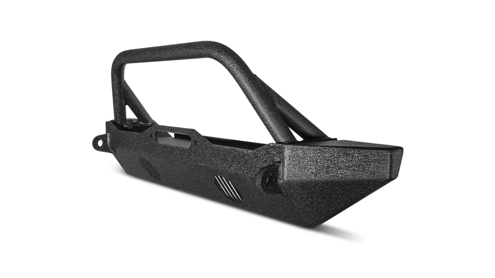 Body Armor JK-19532 Jeep Wrangler 2007-2018 Front Bumper Winch Ready Mid Stubby - BumperStock