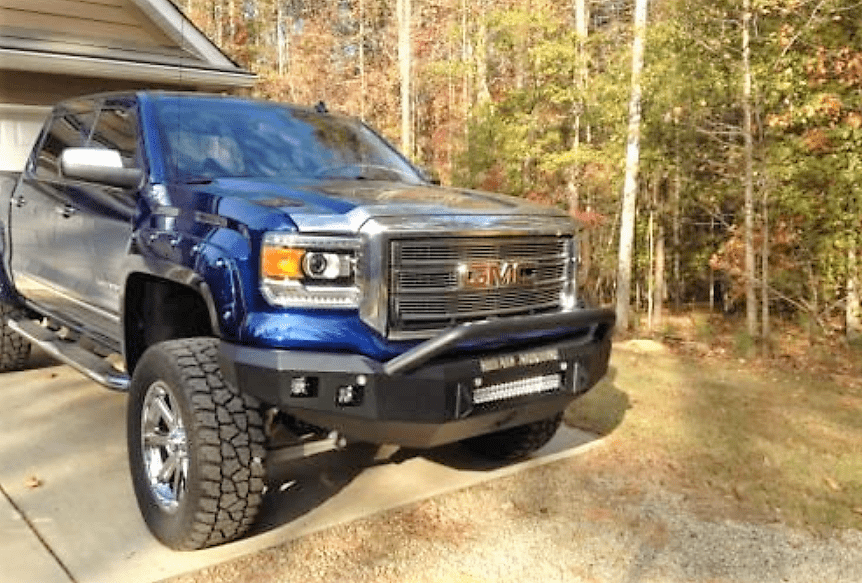 Road Armor 214R4B-NW 2014-2015 GMC Sierra 1500 Stealth Front Non-Winch Bumper Pre-Runner Guard-BumperStock