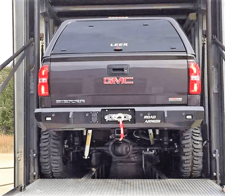 Road Armor 31200B 2015-2019 GMC Sierra 2500/3500 Stealth Rear Winch Bumper - BumperStock