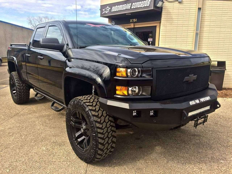 Etecgo Front Bumper Filler Panel For Chevy Silverado 1500 2014-2015 – Black Textured Plastic (OE 22944860)