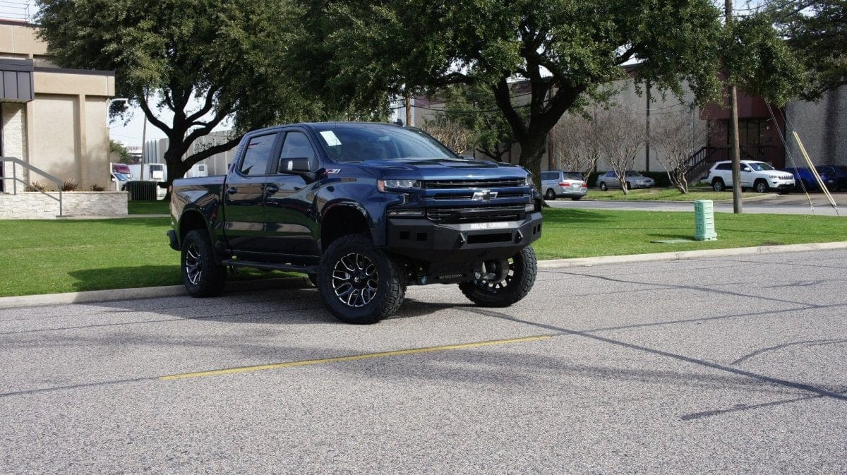 Road Armor 3191F3B-NW 2019-2021 Chevy Silverado 1500 Stealth Front Non-Winch Bumper Sheet Metal Pre-Runner Guard - BumperStock