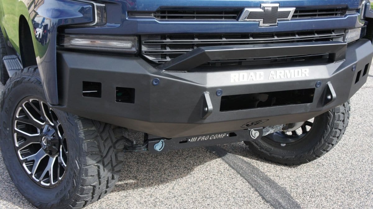 Road Armor 3191F3B-NW 2019-2021 Chevy Silverado 1500 Stealth Front Non-Winch Bumper Sheet Metal Pre-Runner Guard - BumperStock