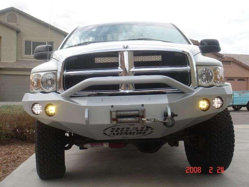 Road Armor 44034B 2002-2005 Dodge Ram 1500 Stealth Front Winch Bumper Pre-Runner Guard-BumperStock