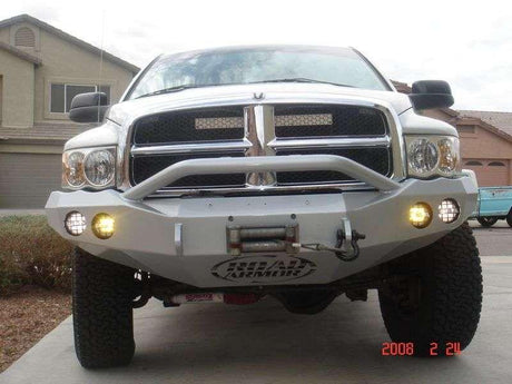 Road Armor 44034B 2002-2005 Dodge Ram 1500 Stealth Front Winch Bumper Pre-Runner Guard-BumperStock