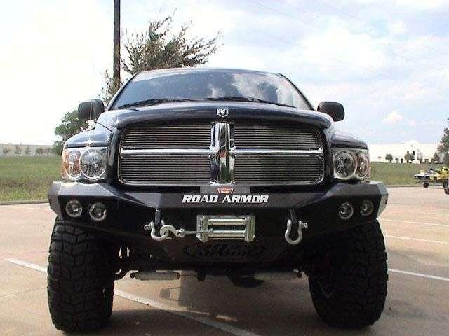 Road Armor 44040B 2003-2005 Dodge Ram 2500/3500 Stealth Front Winch Bumper Base Guard-BumperStock