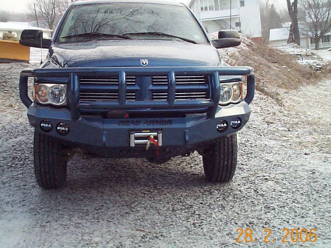 Road Armor 44042B 2003-2005 Dodge Ram 2500/3500 Stealth Front Winch Bumper Titan II Guard-BumperStock