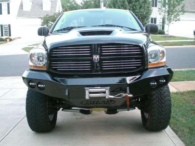Road Armor 44060B 2006-2009 Dodge Ram 2500/3500/4500/5500 Stealth Front Winch Bumper Base Guard-BumperStock