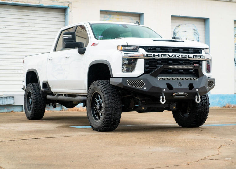 thumbnail interactive-video image 1 of Front Bumper Outer Retainer Brackets Pair For 2015-2019 Chevy Silverado 2500HD/3500HD – LH & RH, Steel, Electrophoresis Finish 1 of 3