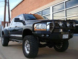 Road Armor Stealth 44062B 2006-2009 Dodge Ram 2500/3500/4500/5500 Winch Front Bumper with Titan II Guard and Round Light Cutouts - BumperStock