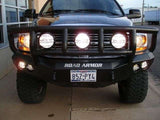 Road Armor Stealth 44062B 2006-2009 Dodge Ram 2500/3500/4500/5500 Winch Front Bumper with Titan II Guard and Round Light Cutouts - BumperStock