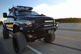 Road Armor Stealth 44064B 2006-2009 Dodge Ram 2500/3500/4500/5500 Winch Front Bumper with Pre-Runner Guard and Round Light Cutouts - BumperStock