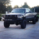 Road Armor Stealth 47002B 1994-1996 Dodge Ram 1500/2500/3500 Winch Front Bumper with Titan II Guard and Round Light Cutouts - BumperStock