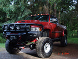 Road Armor Stealth 47002B 1994-1996 Dodge Ram 1500/2500/3500 Winch Front Bumper with Titan II Guard and Round Light Cutouts - BumperStock