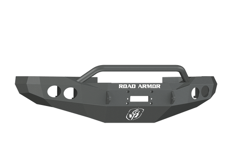 Road Armor Stealth 47004B 1994-1996 Dodge Ram 1500/2500/3500 Winch Front Bumper with Pre-Runner Guard and Round Light Cutouts - BumperStock
