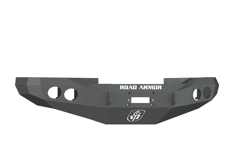 Road Armor Stealth 47010B 1997-2002 Dodge Ram 2500/3500 Winch Front Bumper with Round Light Cutouts - BumperStock