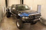 Road Armor Stealth 47015B 1997-2001 Dodge Ram 1500 Winch Front Bumper with Lonestar Guard and Round Light Cutouts - BumperStock