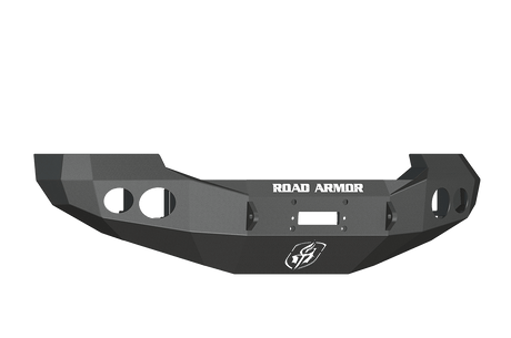 Road Armor Stealth 60500B 2005-2007 Ford F250/F350/F450/Excursion Winch Front Bumper with Round Light Cutouts - BumperStock