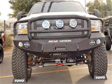 Road Armor Stealth 60505B 2005-2007 Ford F250/F350/F450/Excursion Winch Front Bumper with Lonestar Guard and Round Light Cutouts - BumperStock
