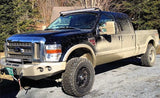 Road Armor Stealth 60800B 2008-2010 Ford F250/F350/F450 Winch Front Bumper with Round Light Cutouts - BumperStock