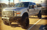 Road Armor Stealth 60800B 2008-2010 Ford F250/F350/F450 Winch Front Bumper with Round Light Cutouts - BumperStock