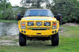 Road Armor Stealth 60802B 2008-2010 Ford F250/F350/F450 Winch Front Bumper with Titan II Guard and Round Light Cutouts - BumperStock