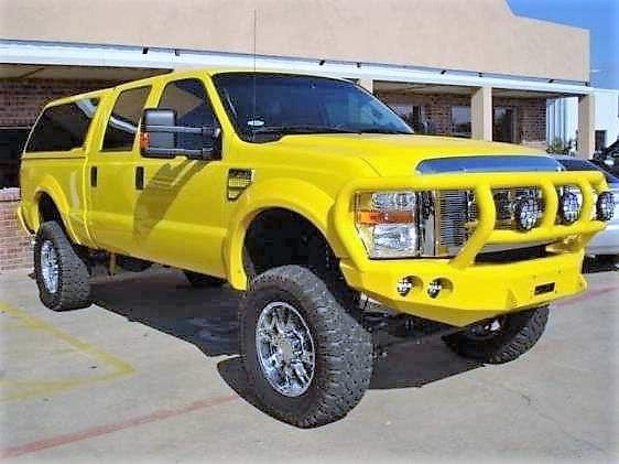 Road Armor Stealth 60802B 2008-2010 Ford F250/F350/F450 Winch Front Bumper with Titan II Guard and Round Light Cutouts - BumperStock