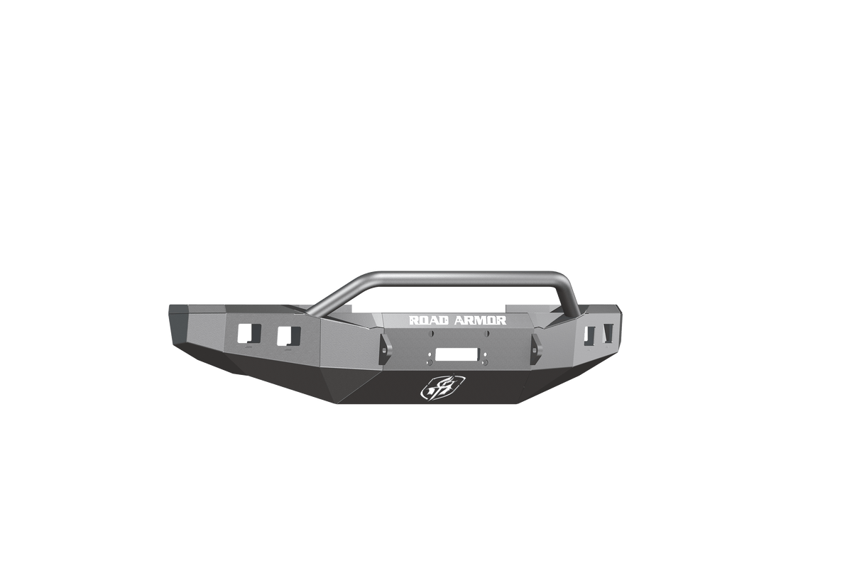 Road Armor Stealth 608R4B 2008-2010 Ford F250/F350/F450 Winch Front Bumper with Pre-Runner Guard and Square Light Cutouts - BumperStock