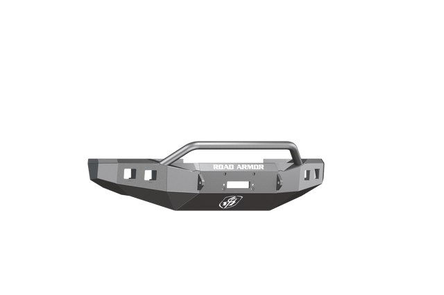 Road Armor Stealth 608R4B 2008-2010 Ford F250/F350/F450 Winch Front Bumper with Pre-Runner Guard and Square Light Cutouts - BumperStock