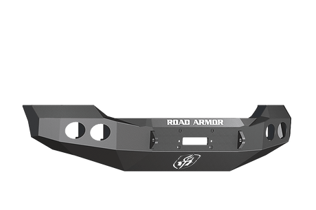 Road Armor Stealth 61100B 2011-2016 Ford F250/F350 Winch Front Bumper with Round Light Cutouts - BumperStock