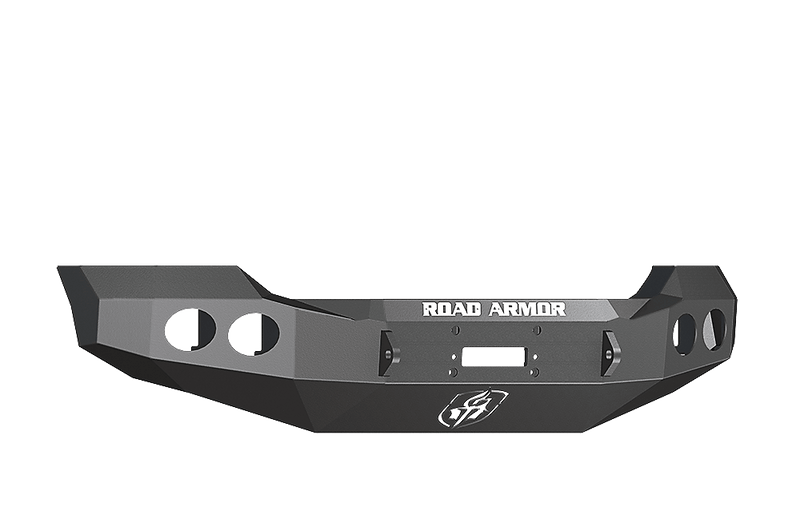 Road Armor Stealth 61100B 2011-2016 Ford F250/F350 Winch Front Bumper with Round Light Cutouts - BumperStock