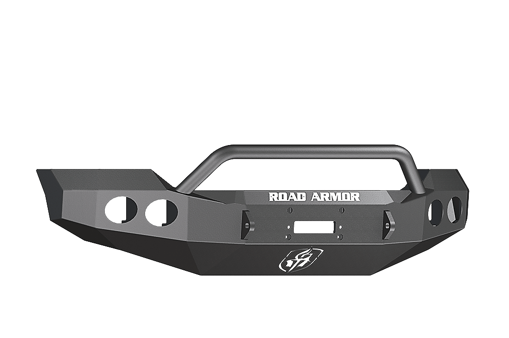 Road Armor Stealth 61104B 2011-2016 Ford F250/F350 Winch Front Bumper with Pre-Runner Guard and Round Light Cutouts - BumperStock