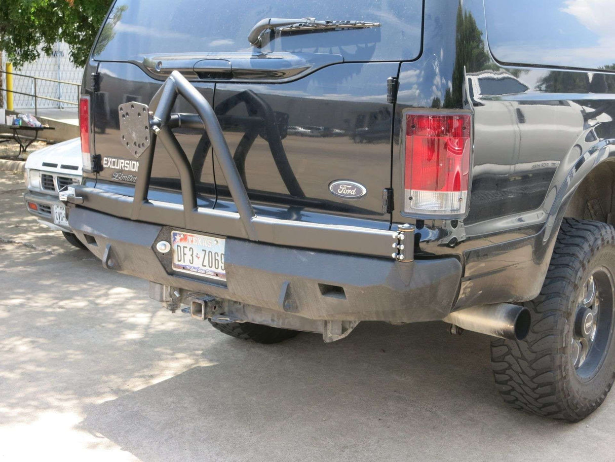 Road Armor Stealth 61208B 1999-2007 Ford Excursion Winch Rear Bumper with Tire Carrier Guard