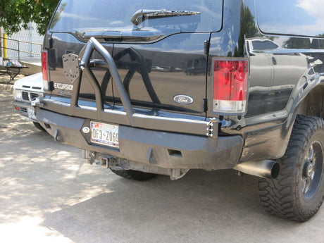 Road Armor Stealth 61208B 1999-2007 Ford Excursion Winch Rear Bumper with Tire Carrier Guard