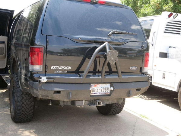 Road Armor Stealth 61208B 1999-2007 Ford Excursion Winch Rear Bumper with Tire Carrier Guard