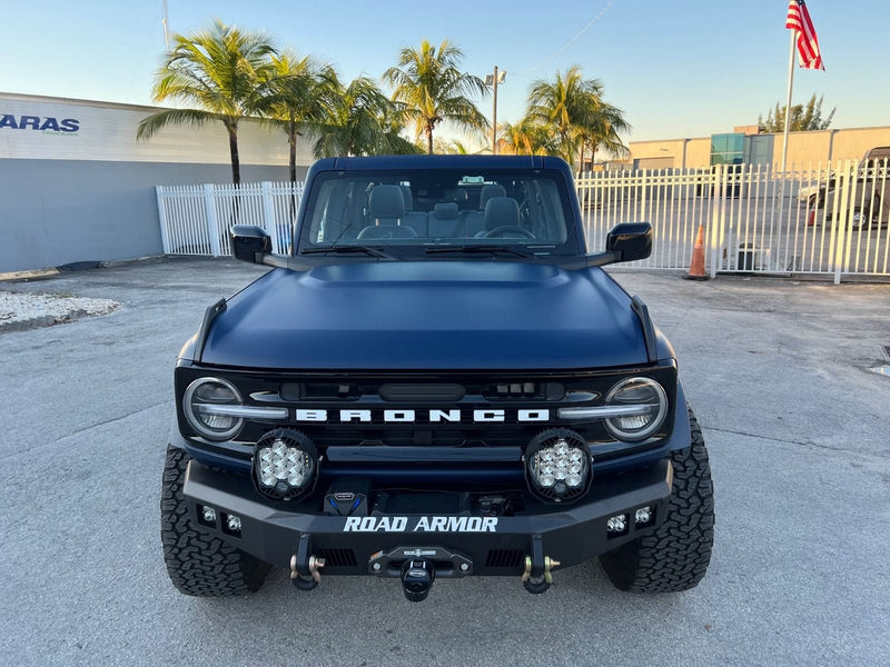 Road Armor Stealth 6213F10B 2021-2022 Ford Bronco Stealth Base Front Bumper With Recessed Winch - BumperStock
