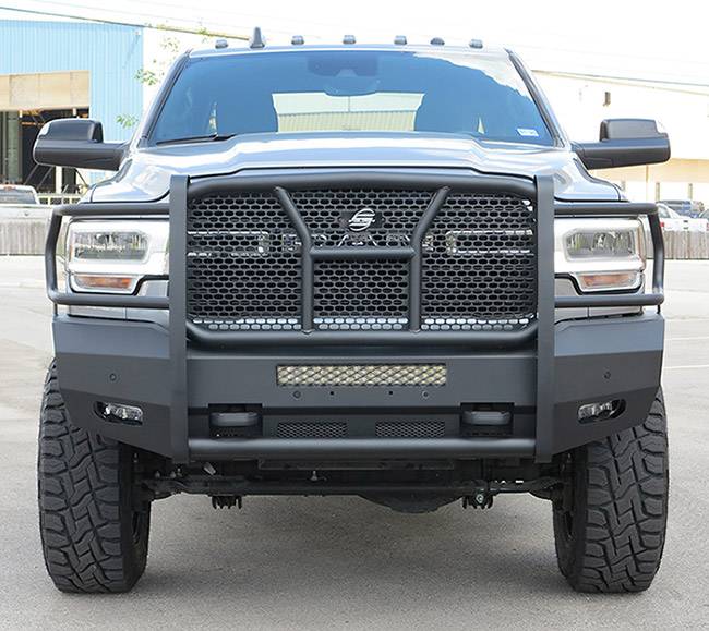 Hooke Road Steel Front And Rear Bumper For Ram 2500 3500 2019-2024 Black Textured