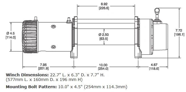 WARN 68500 9.5xp Truck Winch 9.5K - BumperStock