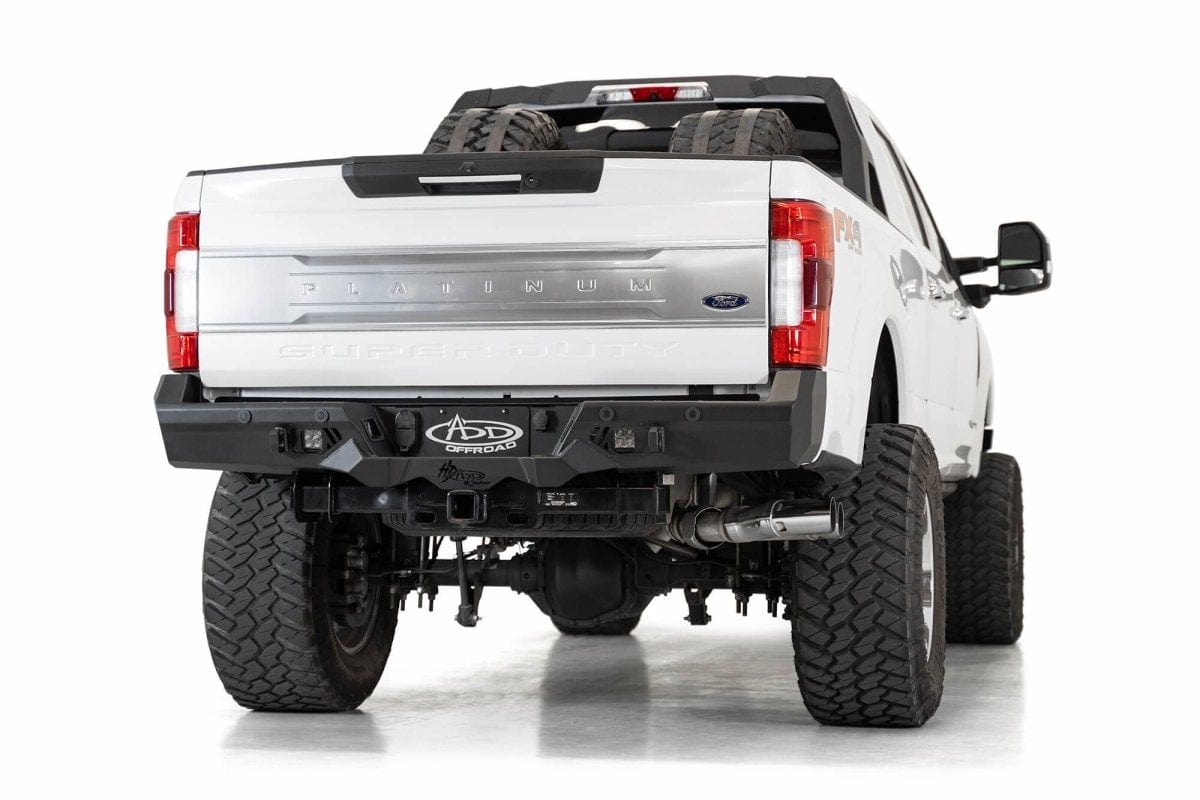 Rear Step Bumper Assembly For 2017-2019 Ford F-250 F-350 Super Duty W/ Park Assist Holes – Chrome Steel, Turitrade TR49730