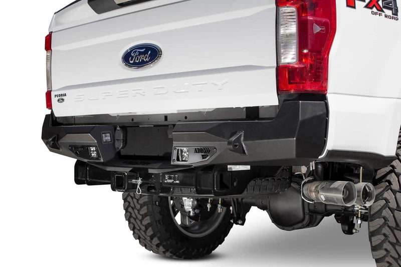 ADD R161231280103 2017-2019 Ford F250/F350 Super Duty Stealth Fighter Rear Bumper with Backup Sensors - BumperStock