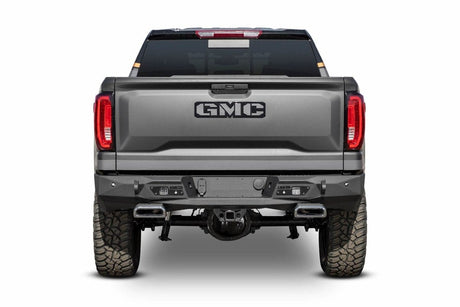 ADD R441051280103 2019-2021 GMC Sierra 1500 Stealth Fighter Rear Bumper with Exhaust Tips - BumperStock